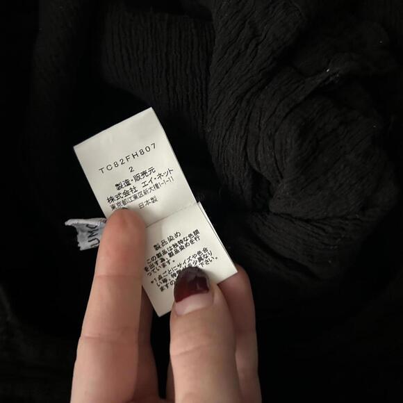 Tsumori Chisato Black crinkle plisse babydoll dress with button-up detailing - Picture 5 of 7